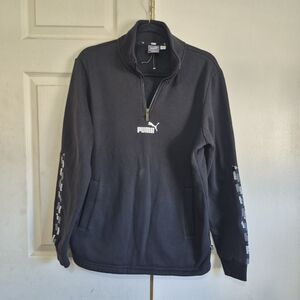 PUMA Men's Black Zip-Up Sweater